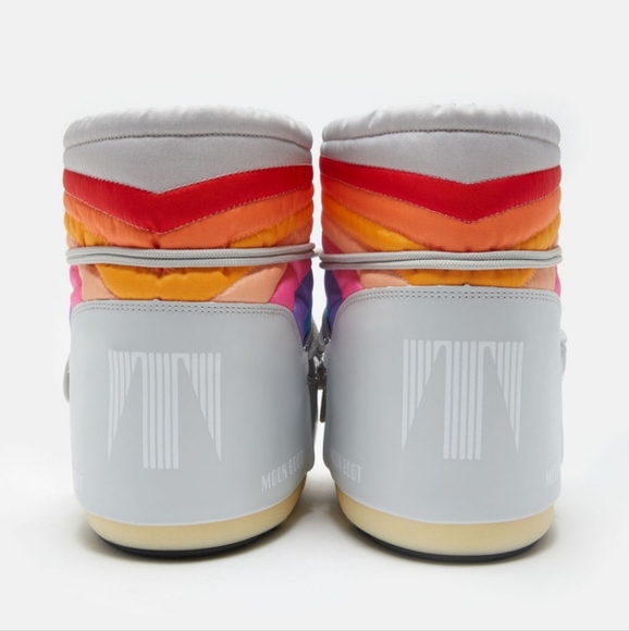 Moon Boot Low Icon Rainbow Snow Boots Moon Boots Low Rainbow Boot Gray - Picture 9 of 16